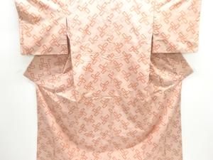 幾何学模様織り出し手織り紬着物